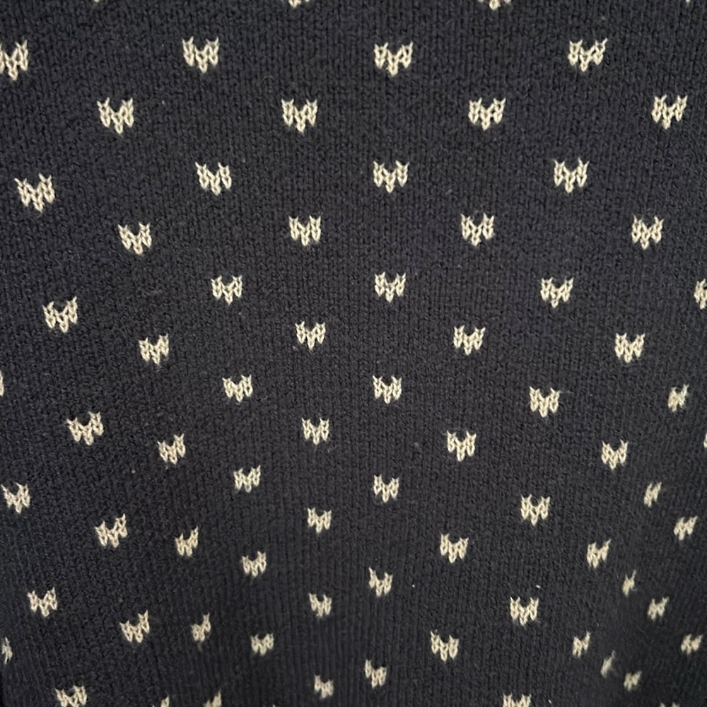 Free People NWT Easy Street Patterned Crop Size Large in Navy Combo - Picture 9 of 12